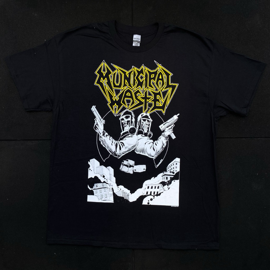 เสื้อยืดวง Municipal Waste สําหรับผู้ชายและผู้หญิง - Toxic Twins Original Official