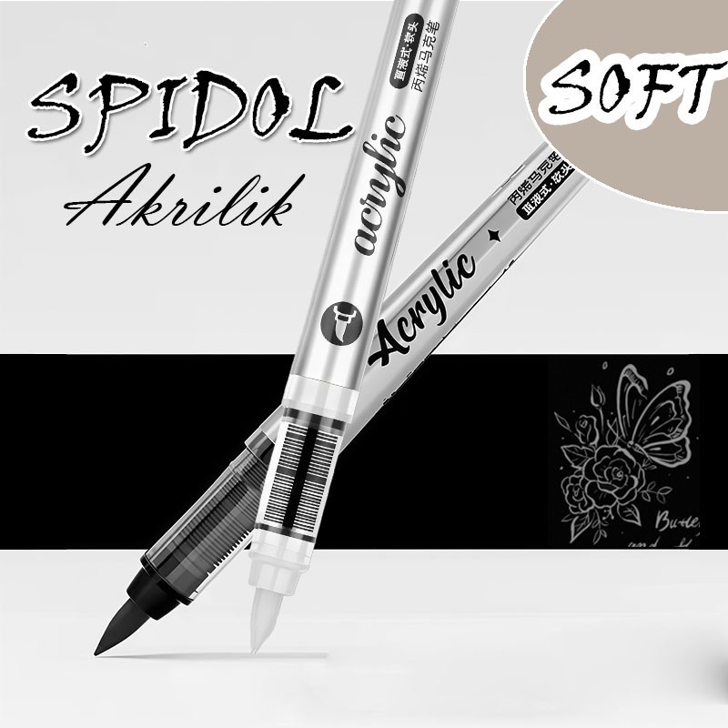 Grasp Acrylic Marker Single สีดําและสีขาวสี Crayon Line Thickener Code