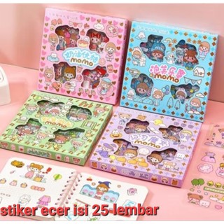 Stiker 2D Momo Ecer isi 25 PCS Aesthetic Cute waterproof