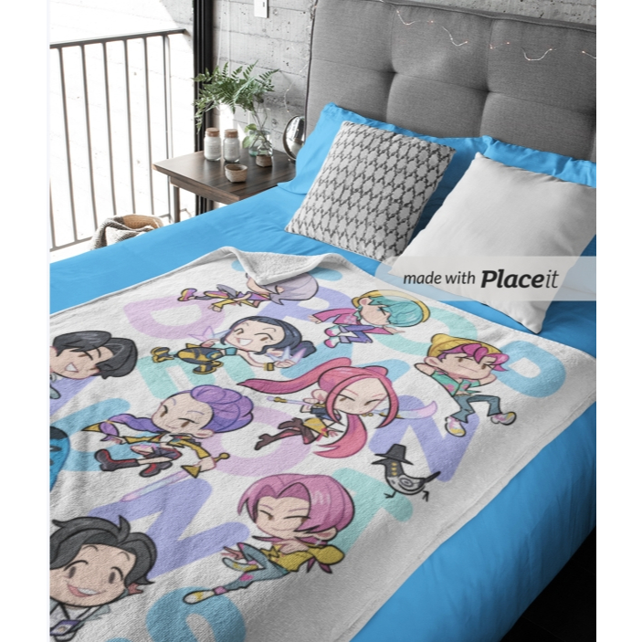 BLANKET/ HUNTRIX CHIBI KPOP DEMON HUNTERS/ HUNTRIX CHIBI KPOP DEMON HUNTERS BLANKET