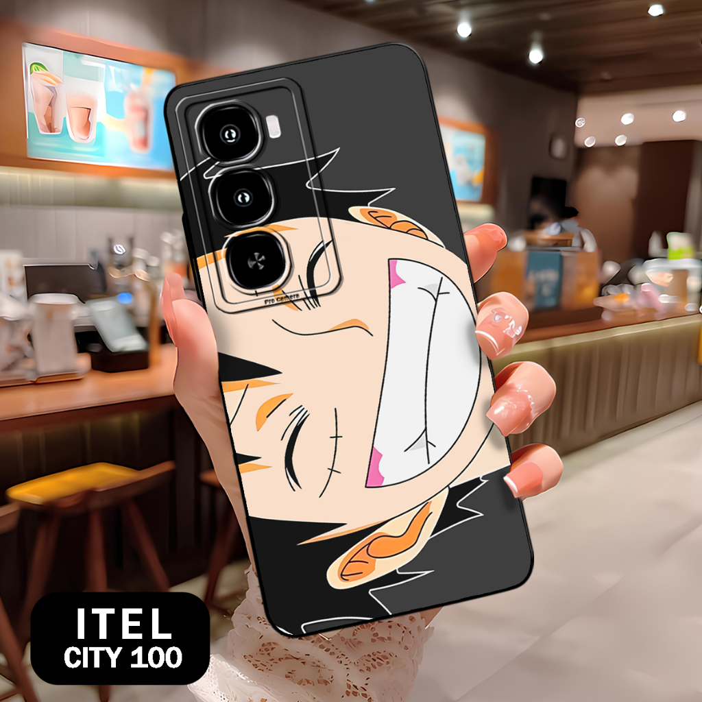 ( BT 2 ) Softcase ยางยืดหยุ่นสําหรับ itel City 100 ล่าสุด l อะนิเมะ motif ปลอก l บทคัดย่อ l น่ารัก l