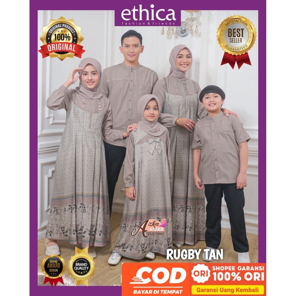 ETHICA Sarimbit Ladiva Rugby Tan Ethica Original - Family Srimbit 2026 - Eid Sarimbit 2026 - Family 