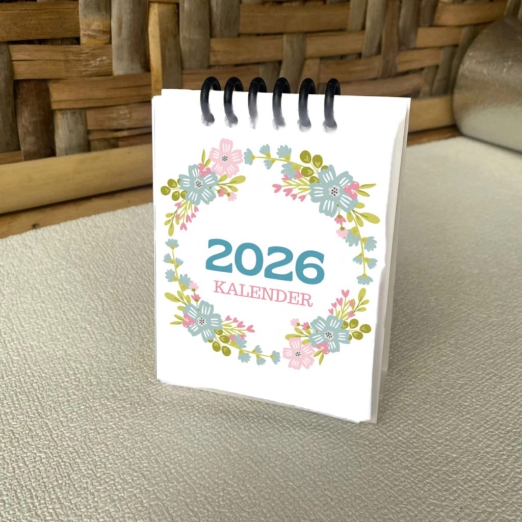 2026 ปฏิทินเกลียวจิ๋วสวยน่ารัก | ปฏิทินมินิมอลสไตล์เกาหลี 2026 | ปฏิทินตั้งโต๊ะแบบเกลียว 2026