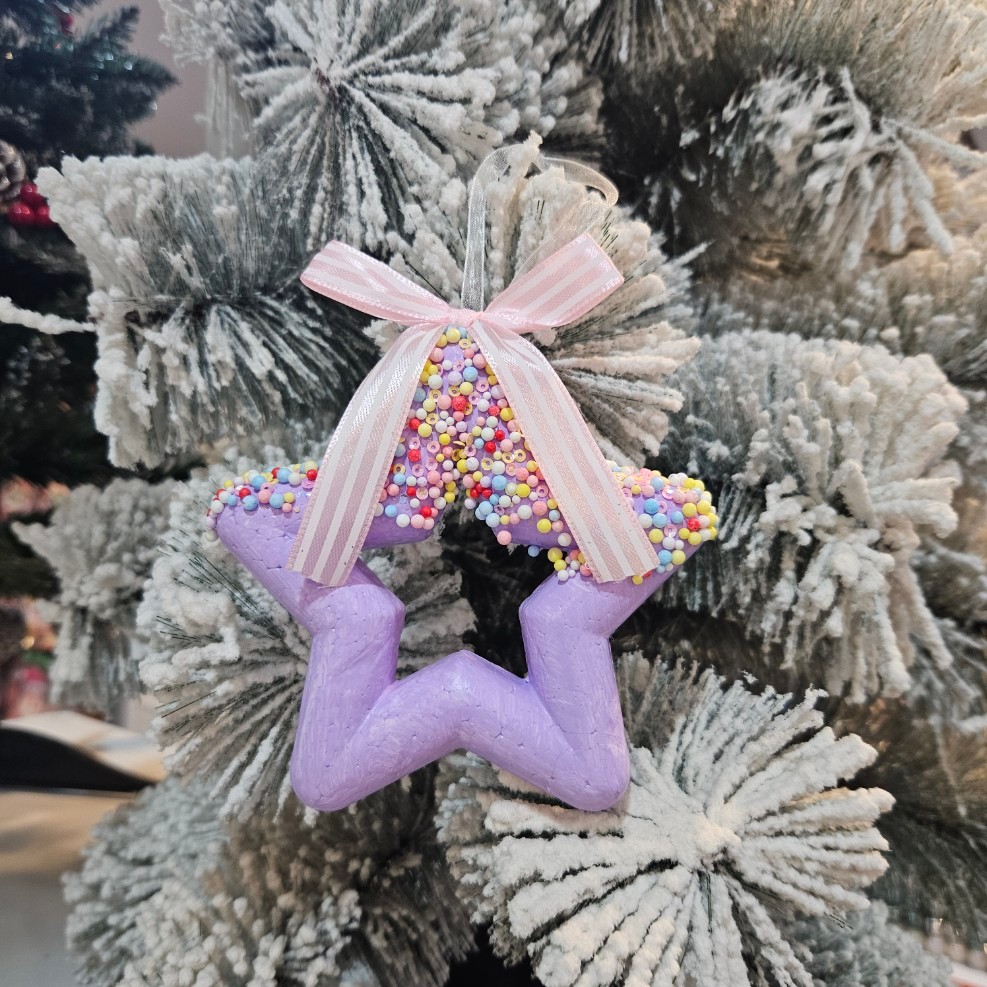 Christmas Star Decorative Cork Bubble Gum P24/88