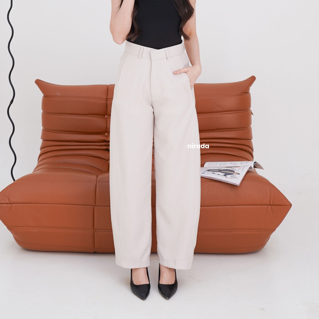 Nirada - Baggy Barrel Pants Women Barrel Pants Women Highwaist Long
