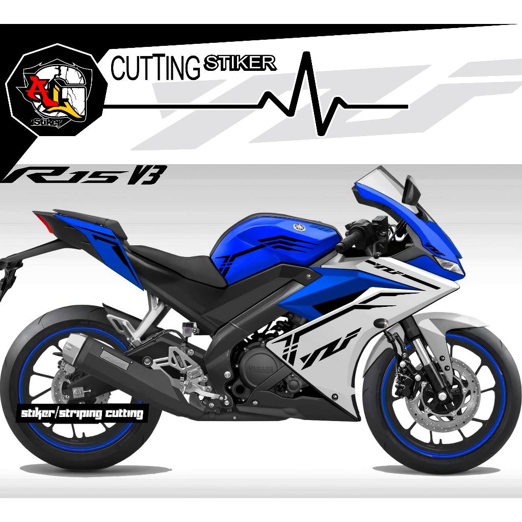 สติ๊กเกอร์ตัด R15 V3/SRIPING R 15/01/MOTORCYCLE STICKER/MOTORCYCLE STRIPING/R15 V3 สติ๊กเกอร์ VARIAT