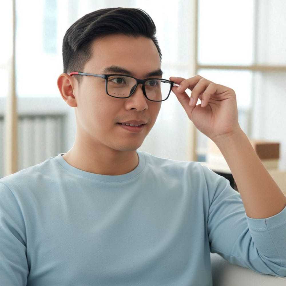 OAKLAY แว่นตาอ่านหนังสือผู้ชาย Plus Bluechromic Photochromic Anti-Ray Progressive เลนส์กรอบกีฬา