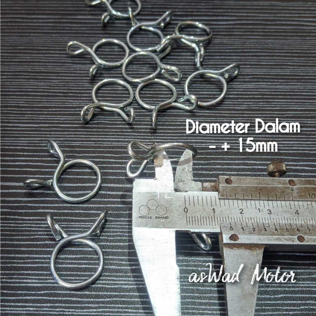 (2PCS) 15X2MM UNIVERSAL HOSE CLAMP / HOSE CLAMP / CLIP / HOSE CLAMP / HOSE CLAMP / แท้ HOSE CLAMP