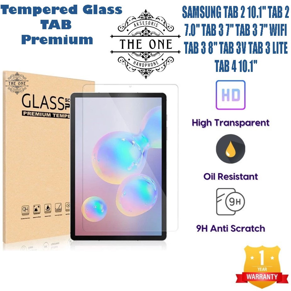 TEMPERED GLASS TAB TABLET SAMSUNG TAB 2 10.1" TAB 2 7.0" TAB 3 7" WIFI TAB 3 8" TAB 3V TAB 3 LITE TA