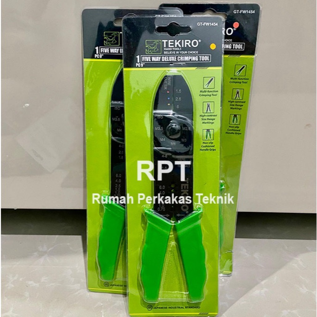 TEKIRO 9 นิ้ว Five Way Deluxe Crimping Tool 9" (GT-FW1454)