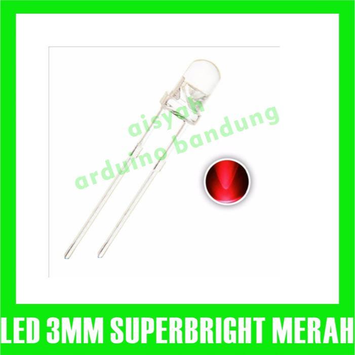 MERAH LED 3MM 3 MM CLEAR RED LIGHT สีแดง