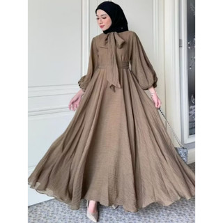 Gamis Mewah Elegant Terbaru 2026 Gamis Kondangan Gamis Wanita Muslim Crinkle Model Terbaru Kekinian