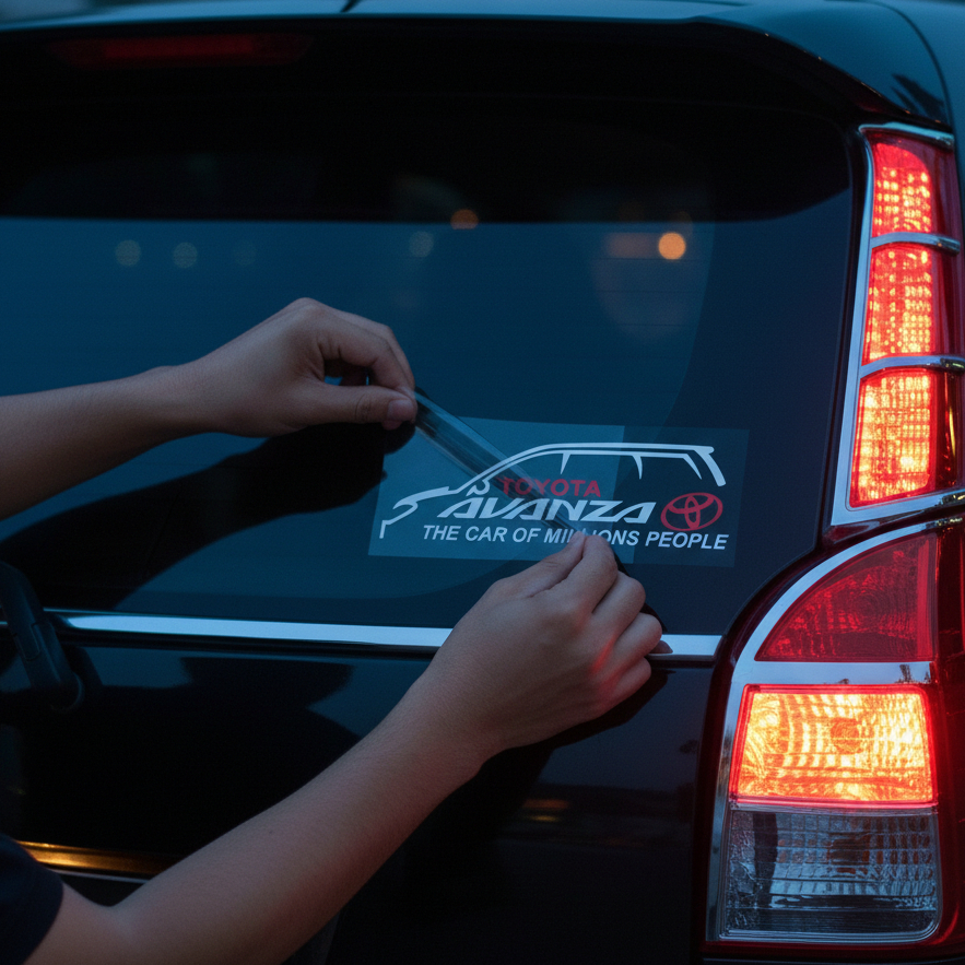 Toyota Avanza The Car Of Millions People Car Window Cutting Stickers