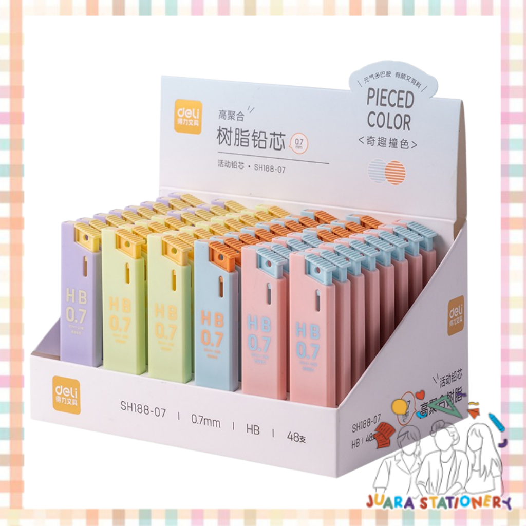 (1610) ดินสอกด Refill 0.7 Deli SH-188 HB / HB Pencil Fill Premium Pencil Lead ไม่หักง่าย