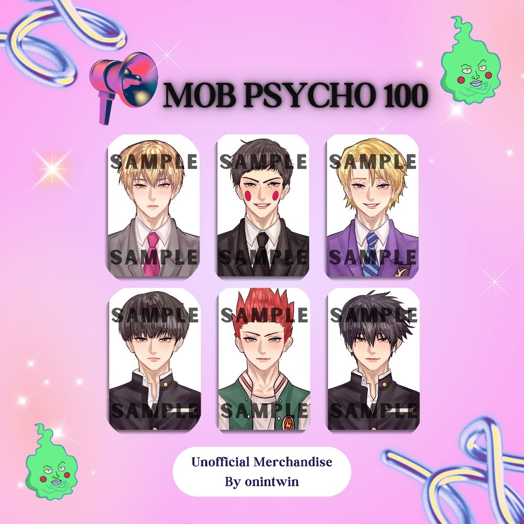 GANTUNGAN ผู้ขายอย่างเป็นทางการ Photocard Mob Psycho 100/ Photocard Ritsu/ PC Mob/ พวงกุญแจ Mob Psyc