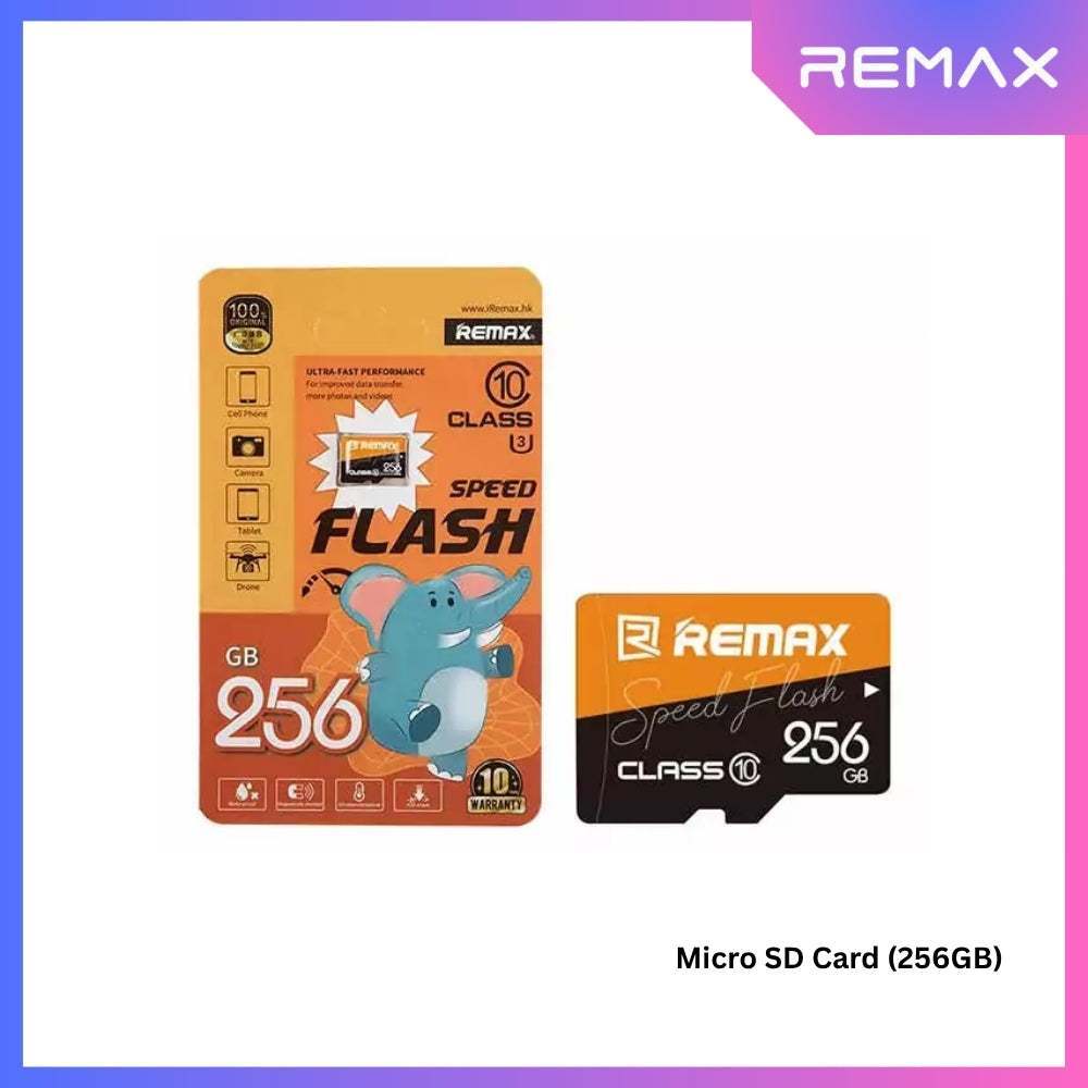 หน่วยความจํา MMC Remax Speed Flash Micro SD Card 256GB Class 10