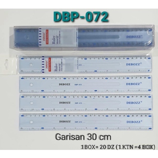 DEBOZZ RULER 30CM / RULER / DEBOZZ LINE 30CM DBP-072 (12 ชิ้น)