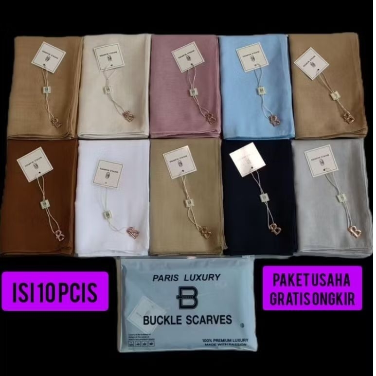 แพคเกจธุรกิจ CONTENTTS 10 ชิ้น] BUCKLESECARVES PARIS PREMIUM PLAIN LOGO PKING POUCH PARIS