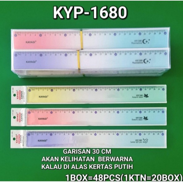 30CM RULER / RULER / 30CM LINE KYP-1680 (12 ชิ้น)