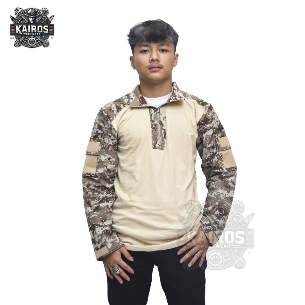 KEMEJA KAIROS - TACTICAL BDU SHIRT, DESERT DIGITAL CAMO, BEST MILITARY COMBAT SHIRT