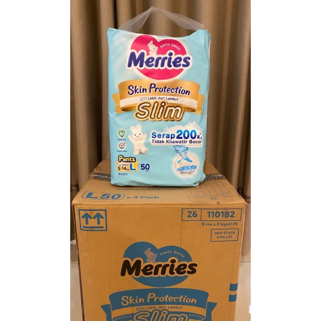 Merries Skin Protection Merries Slim Protection Pampers baby ไซส์ L