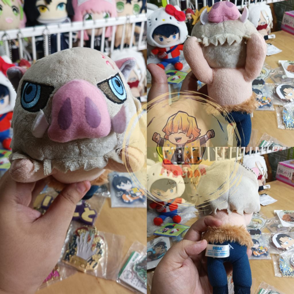 Inosuke Hashibira Nesoberi Babong พวงกุญแจตุ๊กตา Anime Demon Slayer