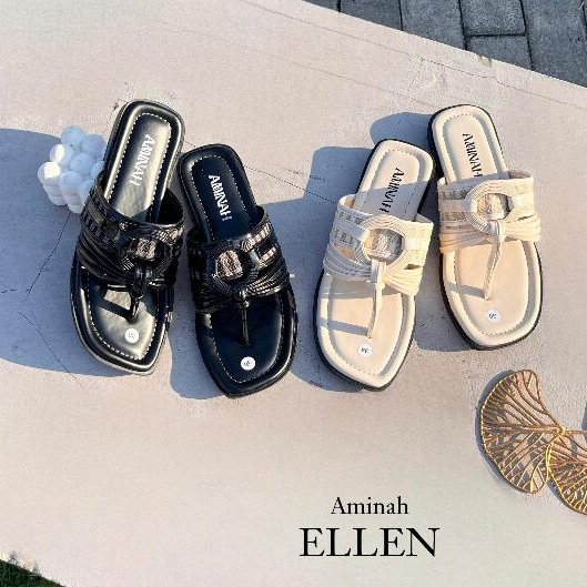 Aminah - Ellen รองเท้าแตะผู้หญิง Flip Flops รองเท้าแตะที่สะดวกสบาย รองเท้าแตะในบ้านของผู้หญิง รองเท้