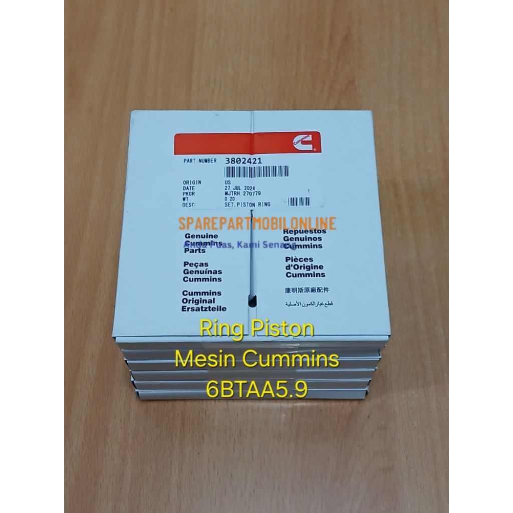 ชุดแหวนลูกสูบ ลูกสูบ cummins 6btaa5.9