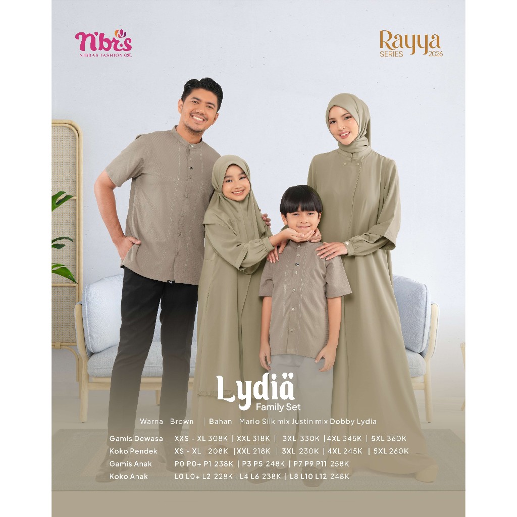 Rayya Series 2026 Lydia Brown Nibras Wonosobo Sarimbit ล่าสุดของ Lydia Brown