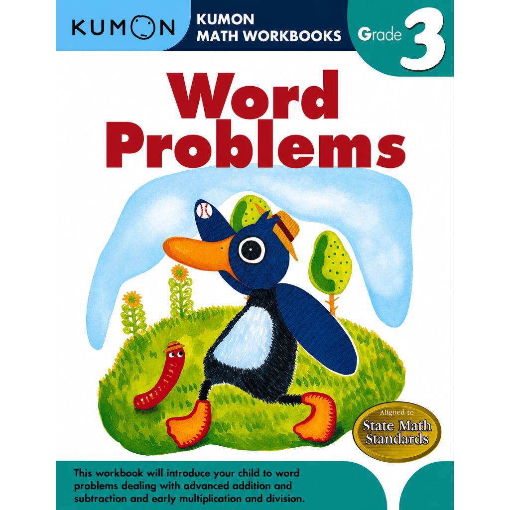 [ใหม่/ใหม่] หนังสือฝึกหัดคณิตศาสตร์ 80 หน้า WORD PROBLEM ชั้นประถมศึกษาปีที่ 3 โดย Kumon