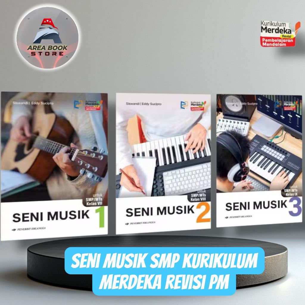 หนังสือศิลปะเพลงต้นฉบับสําหรับเกรดมัธยมต้น 7 8 9 / 1 2 3 Erlangga หลักสูตรอิสระ Revised PM