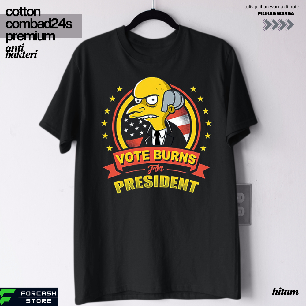 MR PRESIDENT Movie T-Shirt Premium 24s Combed Cotton - Anti-Stretch & Thick Solid Black S-7XL Big Si
