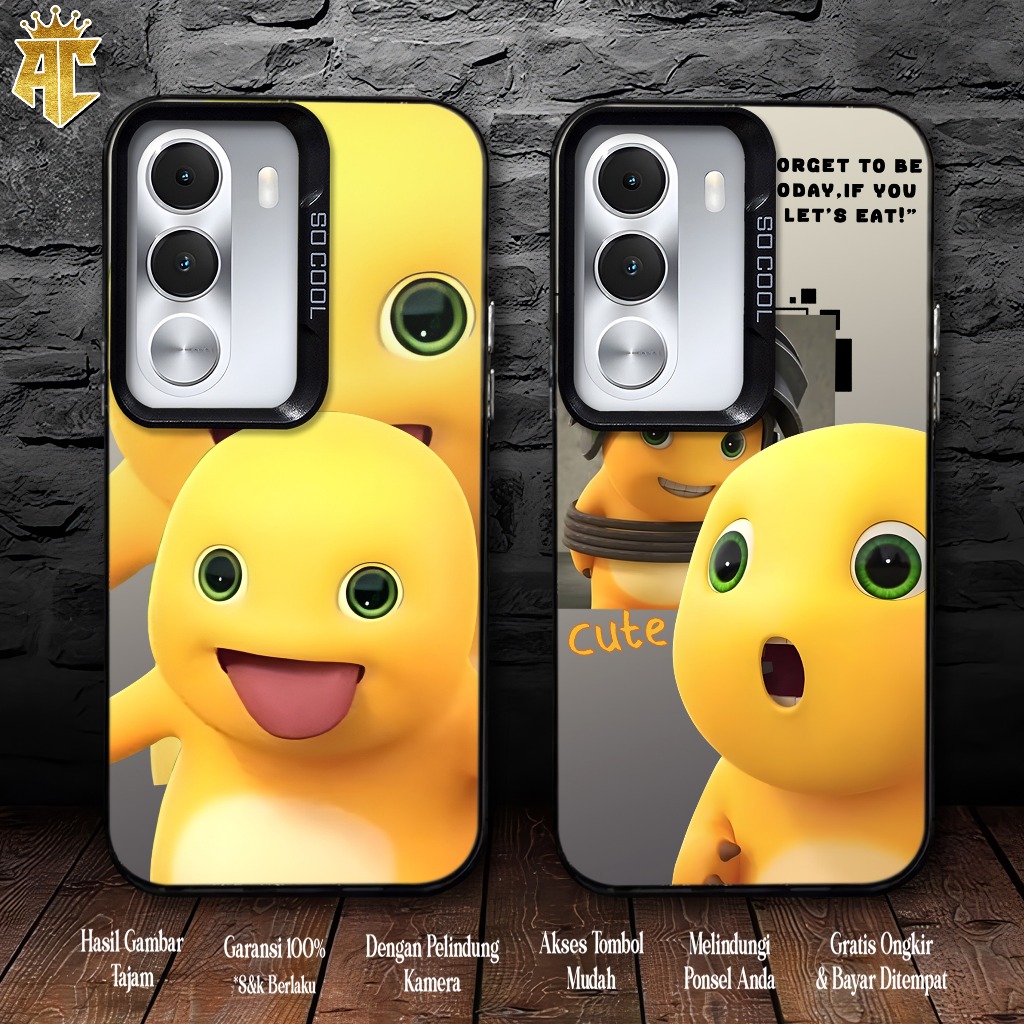 REALME C100 Softcase Premium Matte Hard Case - So Cool IMD Case - เคสโฮโลแกรมเคลือบเงาพร้อม DINO NAI