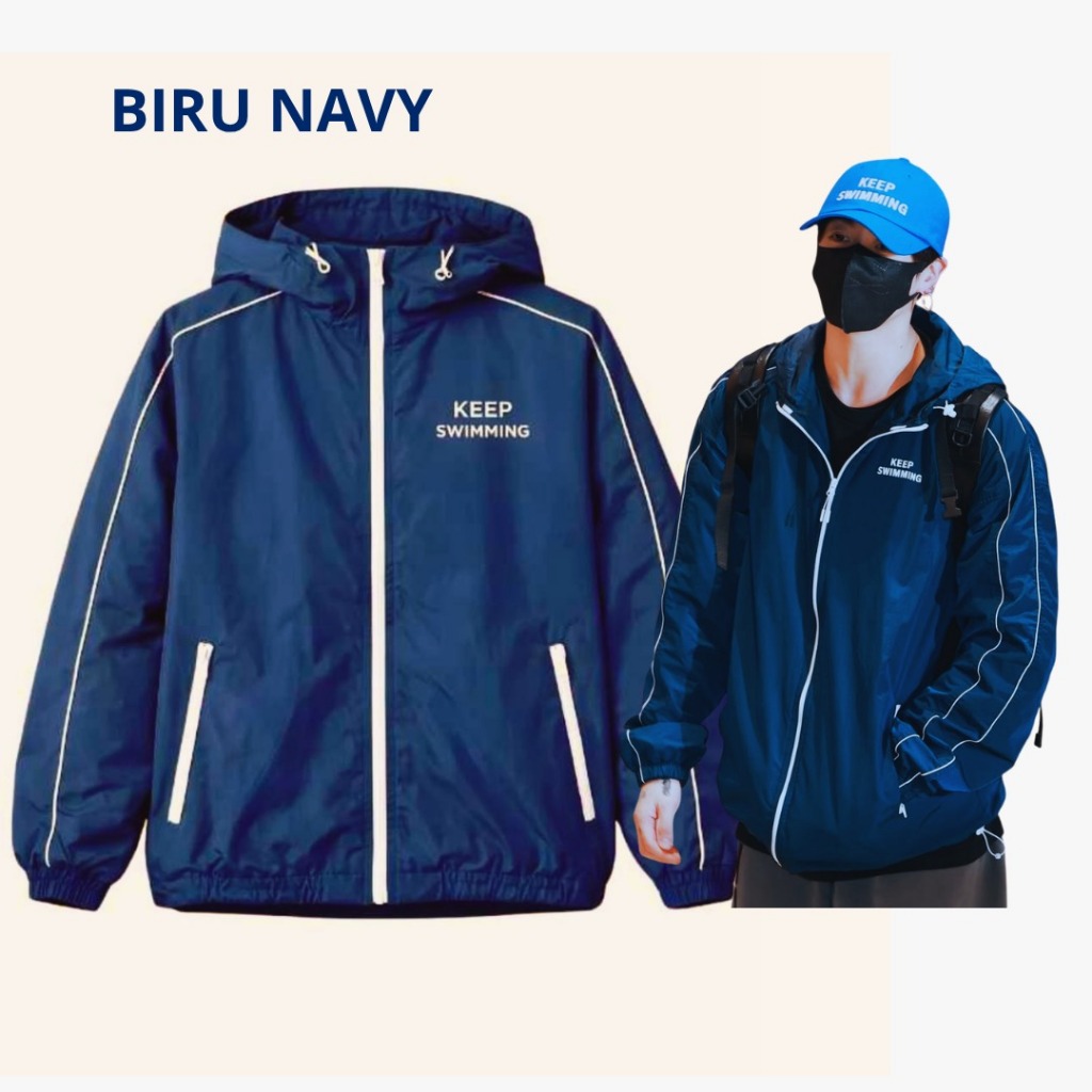 Keep Swim Windbreaker Jacket วัสดุ taslan กึ่งกันน้ํา Exclusive