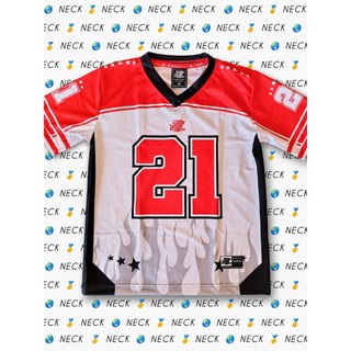 V Neck Jersey American Football Nomor 21