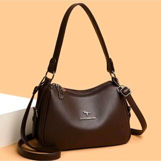 Tas Wanita Import Elegan Gaya Kanguru - Bahan Kulit Sapi, Anti Pencuri, Tahan Air, Kapasitas Besar Cocok Kerja & Traveling