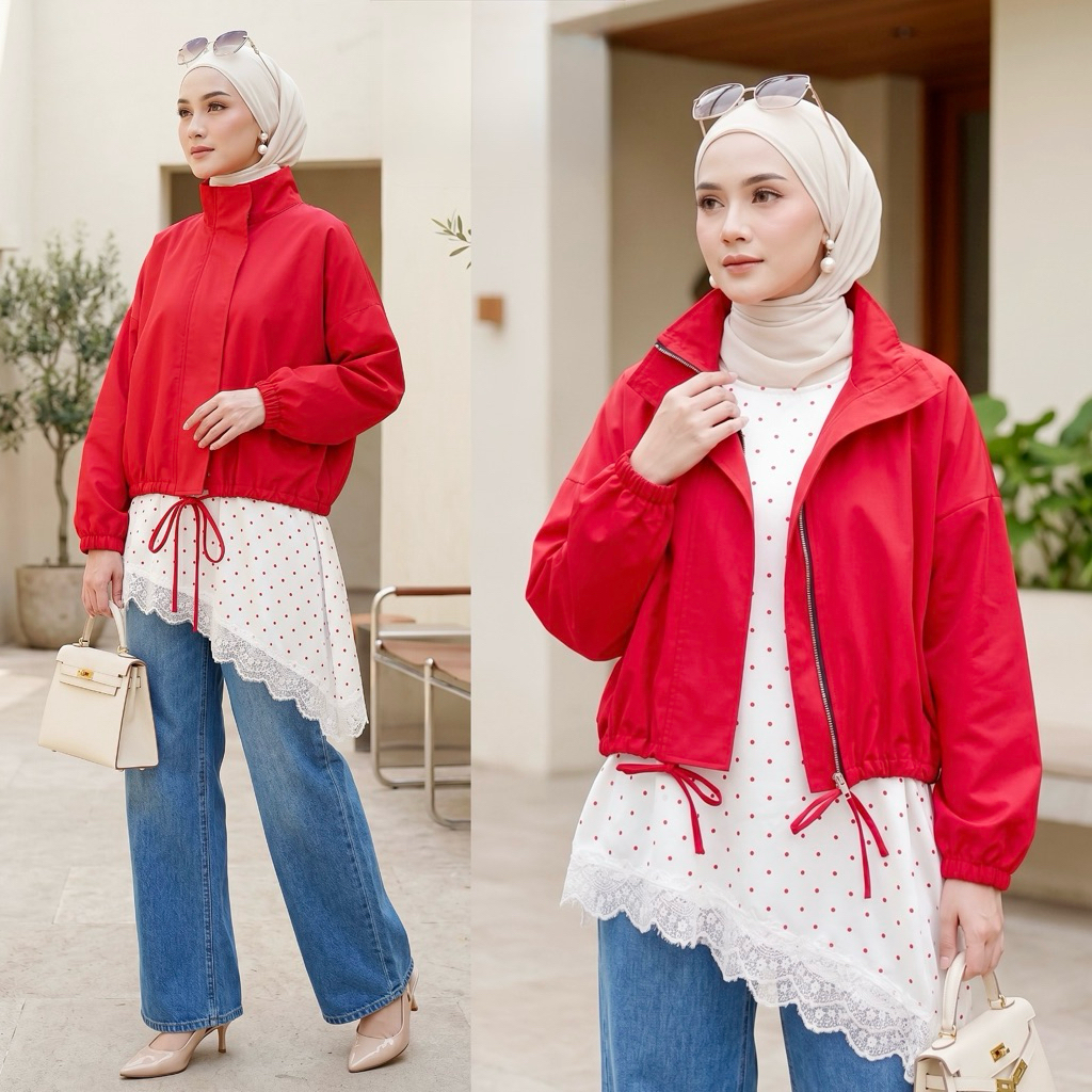 AZELA BLOUSE POLKA REPMPEL