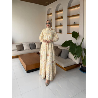 Laura Dress By Jelita Elegant Cantik Manis dengan Desain Floral dan Lengan Panjang