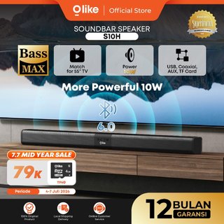 Olike Speaker TV Soundbar S10H Home Theater 10W Subwoofer Bass Max Technology Immersive Sound Bluetooth 6.0