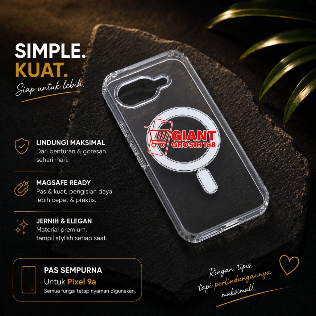 Magsafe Clear Case สําหรับ Google Pixel 9A Google Pixel 10 Pro Magnetic Case Hybrid Bumper กันกระแทก