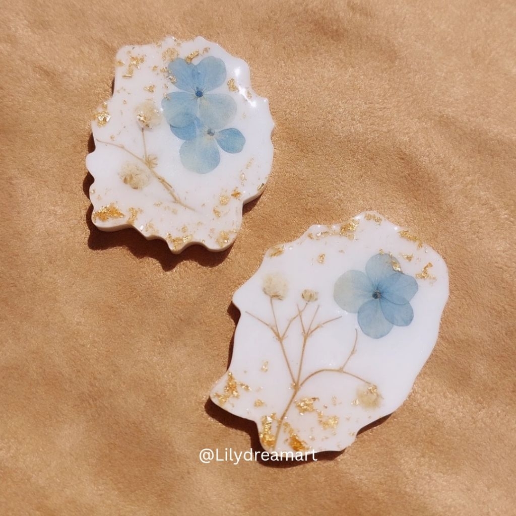 Pop Socket/Pop Holder เรซิ่น Art Pressed Flower