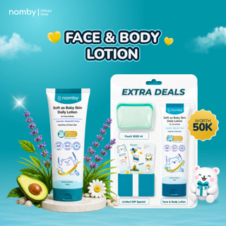nomby Body Lotion Bayi 100gr - Body Lotion Untuk Kulit Sensitif & Kering - Melembapkan & Meredakan Bekas Iritasi, Ruam (Eksim)