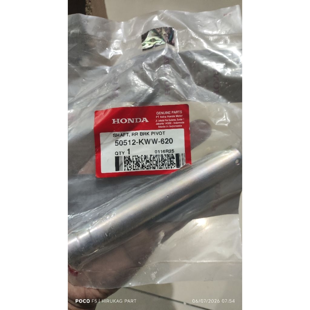 50512-KWW-620 HGP AHM 100% ORIGINAL AS STAND JAGAN CENTER REFO F1 50512KWW620