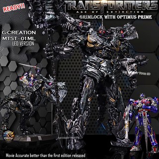 Original G-Creation MTST-01ML Grimlock With Optimus Prime LED Version Dinobot Robot T-Rex Dinosaurus