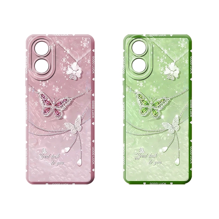 แฟชั่นกรณี hp OPPO A18 A38 A17 A17K A58 4G/A58 5G A78 4G/A78 5G A79 5G A98 A16K A16E ผีเสื้อ motif