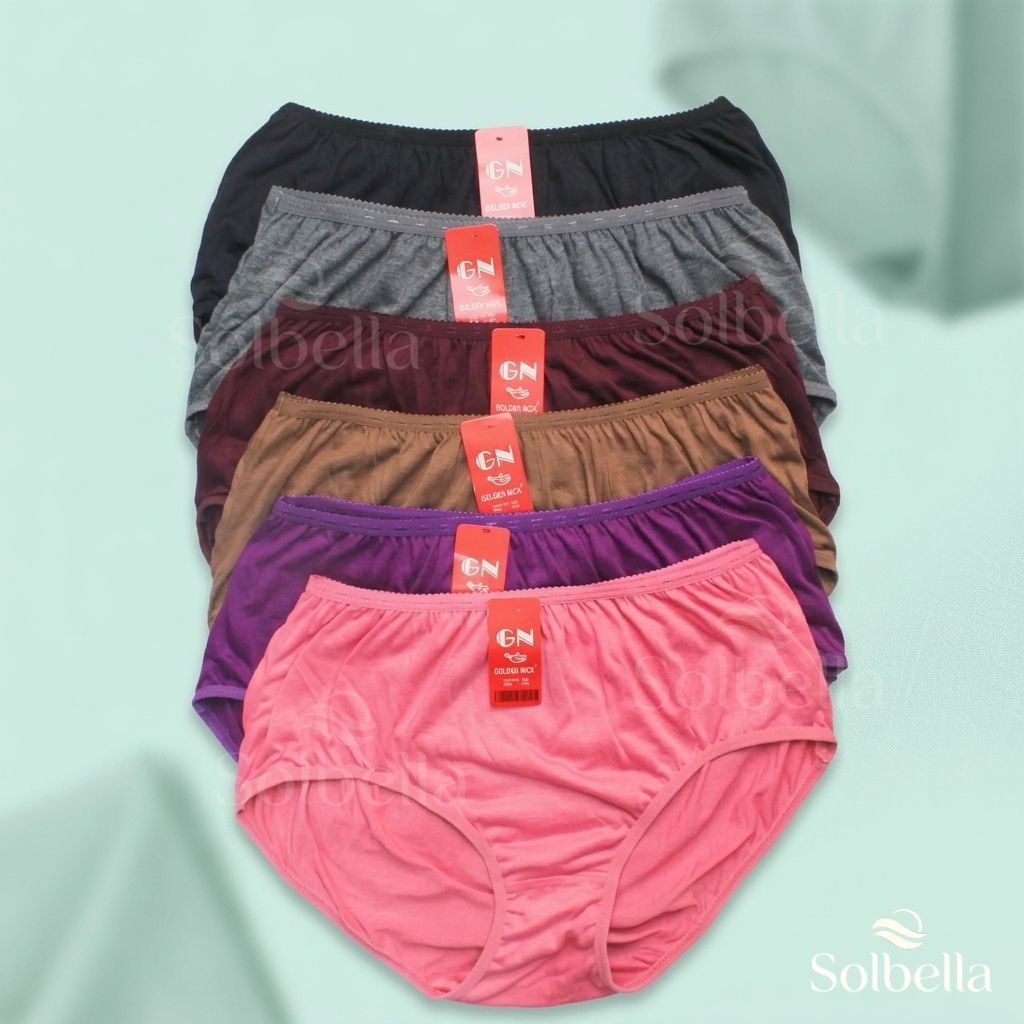 KATUN Solbella - [แพ็คเกจ 6 & 12 ชิ้น] Golden Nick 939 กางเกงผู้หญิง วัสดุผ้าฝ้ายนุ่มพิเศษ (CW-939-G