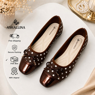 Flatshoes Wanita Polkadot Combi / Sandal Sepatu Wanita Polkadot