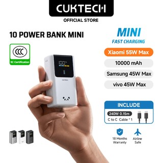 [CCC Certified] CUKTECH Powerbank Mini 55W Max 10000mAh PD3.0 Fast Charging Smart Display Type C, Support Xiaomi 55W Samsung 45W iPhone 16/15/14 - 10 Mini Power Bank