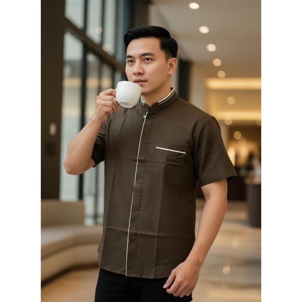 KEMEJA Nextup เสื้อเชิ้ตแขนสั้นผู้ชาย Koko 6113