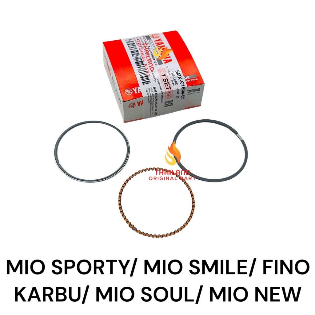 แหวนลูกสูบ 0.25 Mio Sporty / Mio Smile / Fino คาร์บูเรเตอร์ / Mio Soul / Mio New 5MX KD960